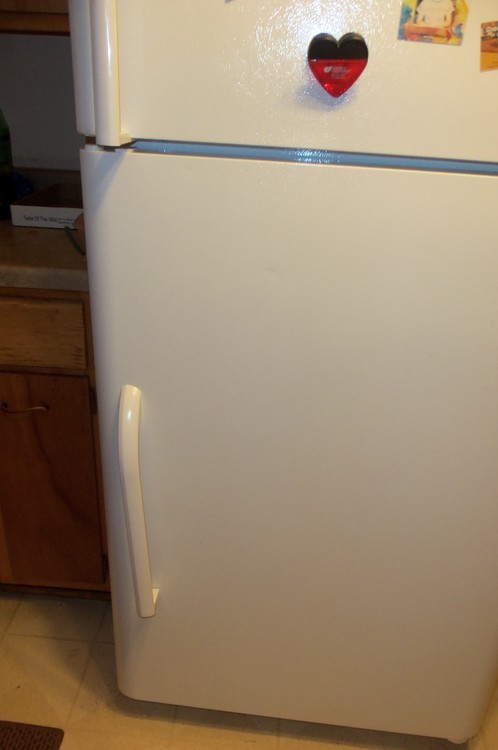   I told you my brother broke the handle the fridge. It is now fit for a little fuckin’ person. 