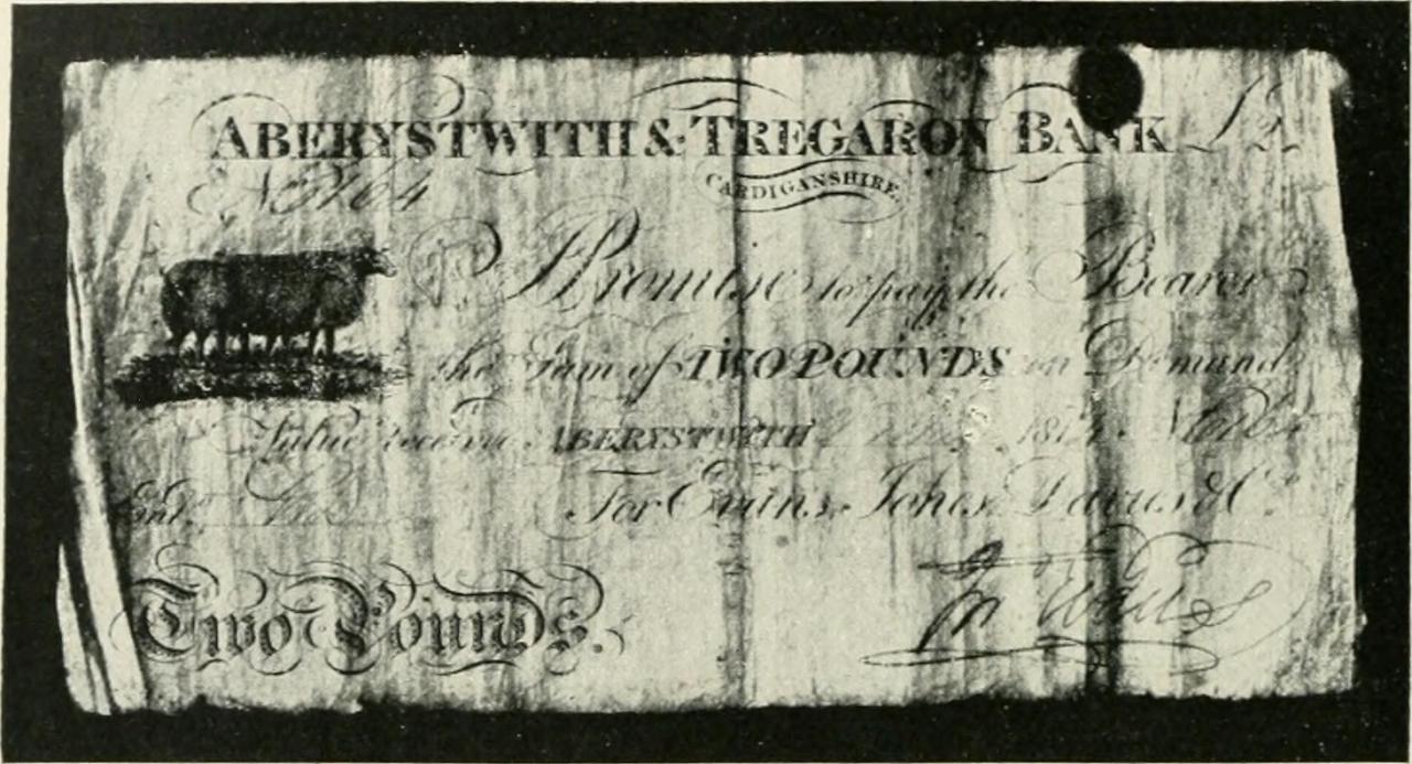 Welsh banknote, 1814