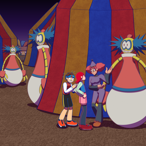 Behold, my full set for the Drawtober 2021 challenge! This year’s challenge had an overall theme around carnivals and circuses. :D It was really fun to do! I think my favorite one is the bottom middle one, because that was a chance to try out a new style I’ve been developing lately. :> #MegaMan Battle Network  #MegaMan NT Warrior  #Rockman.EXE #Lan Hikari#Maylu Sakurai#Netto Hikari#Meiru Sakurai#Fan Art#Drawtober 2021