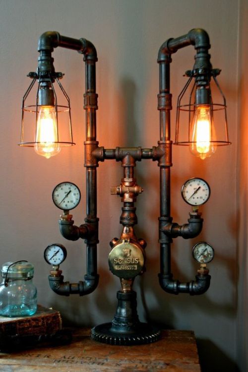 vagabondbrothers:  Machine Age Lamps - Steampunk Lamp 