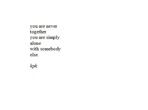 ipoetried:  alone 