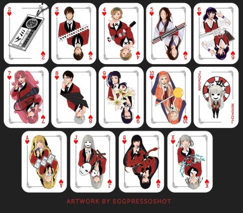 Kakegurui Playing Cards Deck, completely customized and packaged, is now available on my store!