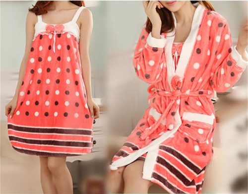 lovelyanifashion: Flannel Thicken Cardigan Bathrobes Keep Warm Sleepwear Sets Discount code: purpleh