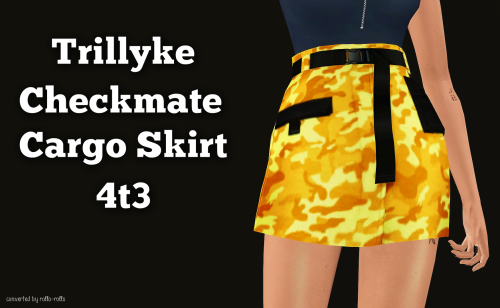 rollo-rolls: Trillyke Checkmate Cargo Skirt 4t3: ∙ polycount: 1k (very gameplay friendly) ∙ recolora