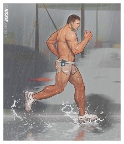 imanoreocomeeatme:  Jog in the rain