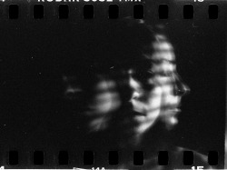 rachelwinslow:  Pinhole self portrait, 20 second exposure.   Holga 120 Pinhole / Expired Tmax 100 