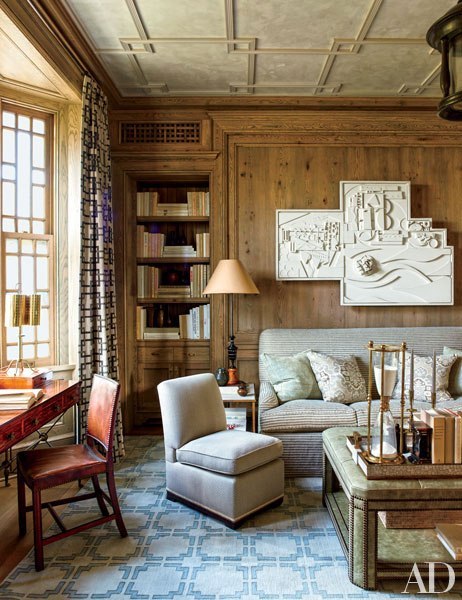{Love the rustic interiors in this Steven Gambrel-designed home. There’s something invigoratin