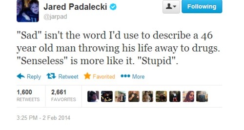 gayswimmingtitans:  REALLY REALLY WHY WOULD YOU EVEN TWEET THAT  THAT IS JUST UNRESPECTFUL SO DISAPPOINTED AT YOU RIGHT NOW JARED  how much of an asshole can you be