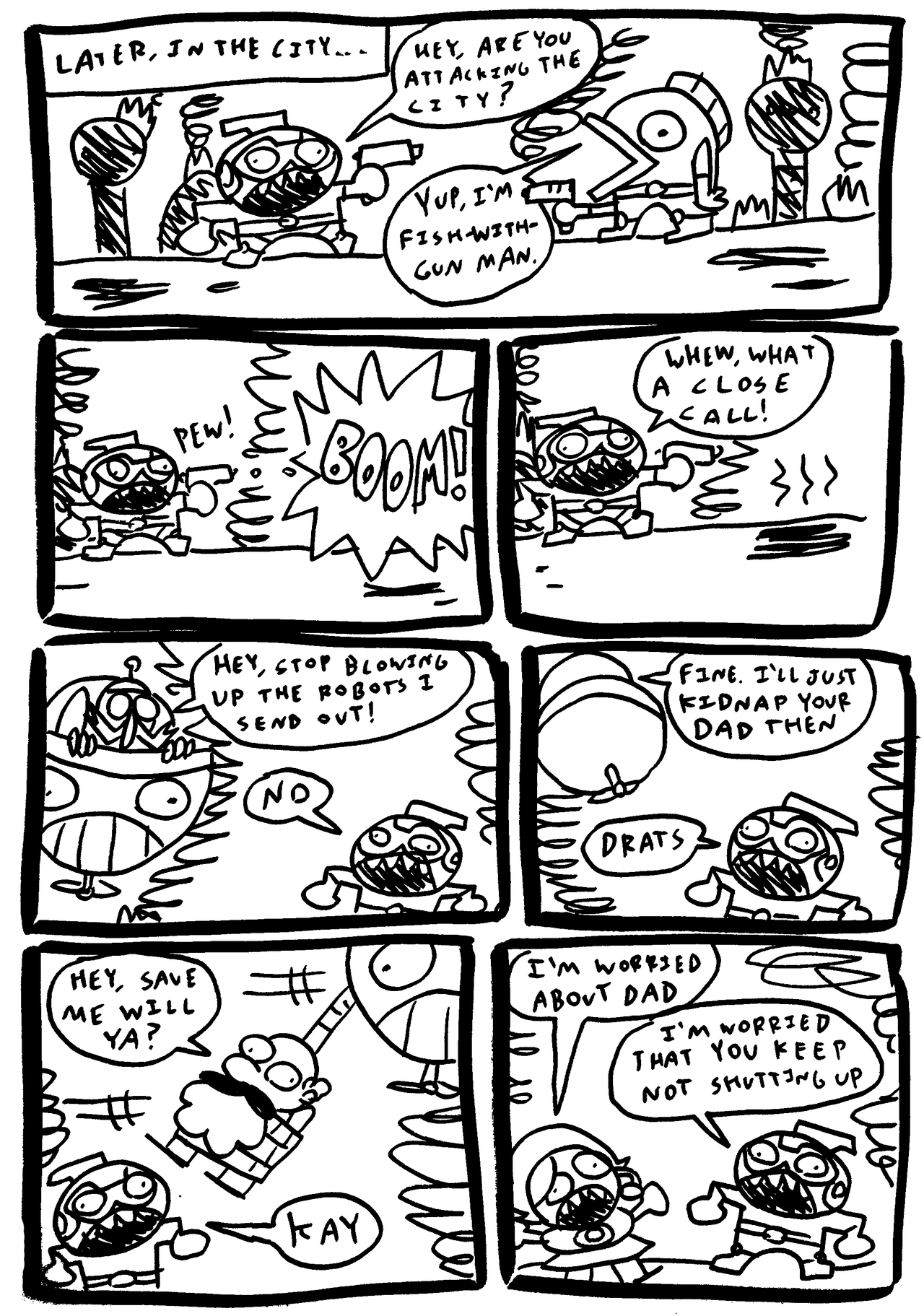 Here’s a dumb comic I made for school. My main goal was to make an, “Anti-Story”.