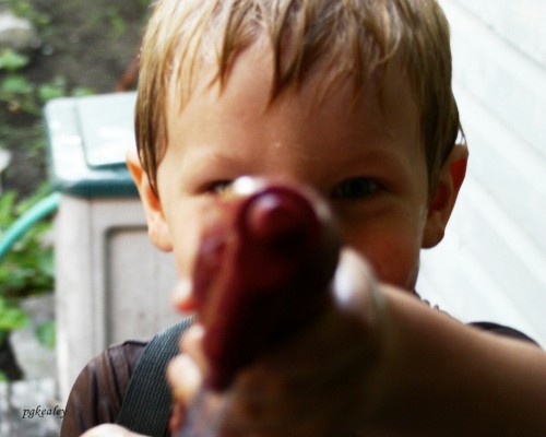 A Water gun, A four year old, A camera, And fast reflexes What a laugh. pgkealey