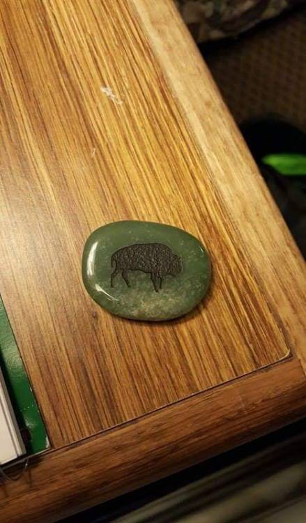 A bison totem stone I picked up today! My new stim.