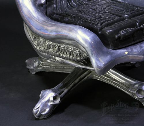 thefabulousweirdtrotters:  H R Giger - Giger-Owned Aluminium Harkonnen “Capo” Chair    