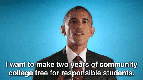 diamondpopepussy:  kisskendrick:  nerdfaceangst:  whitehouse:  Join the movement to make two years of community college as free and universal as high school is today at HeadsUpAmerica.us/Act.  If there was ever a post Tumblr needed to go viral it’s