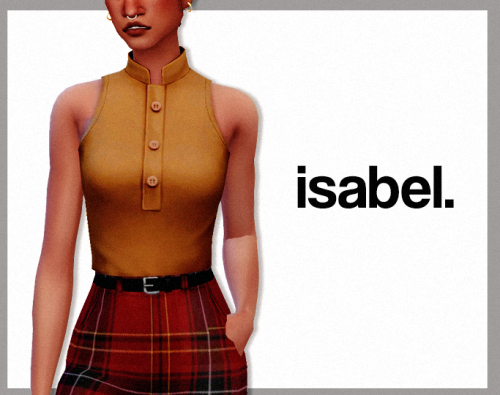 moontrait: isabel topa lil mesh edit12 solid swatches (feel free to add some patterns)base game comp