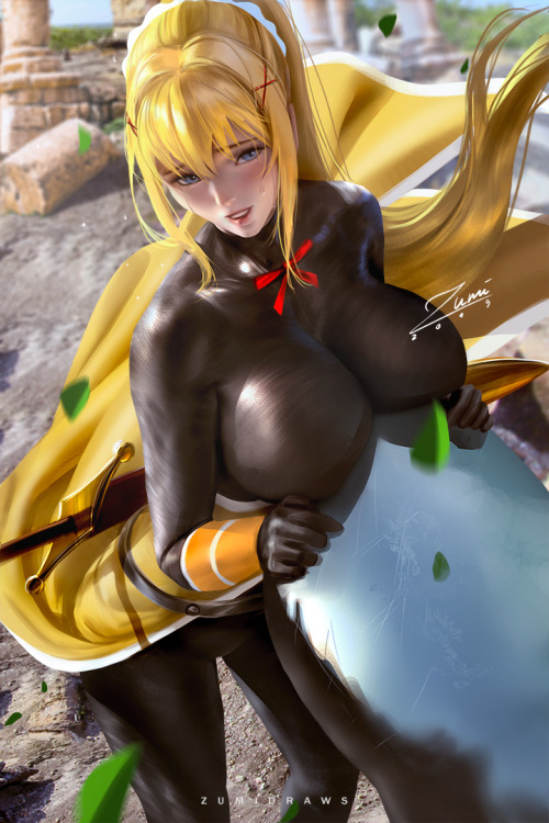 zumidraws:  Darkness from Konosuba, inspired by the episode with the mechaXDHigh-res version, different versions, video process, etc. on Patreon-&gt;https://www.patreon.com/zumi