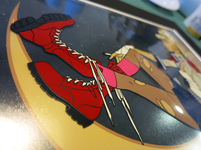 shoomlah:  My hand-painted, punk, Sailor Moon animation cel for the Saturday Morning show