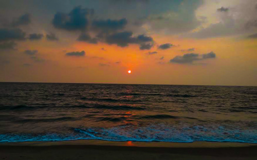 Cherai beach sunset, cochin,  Kerala