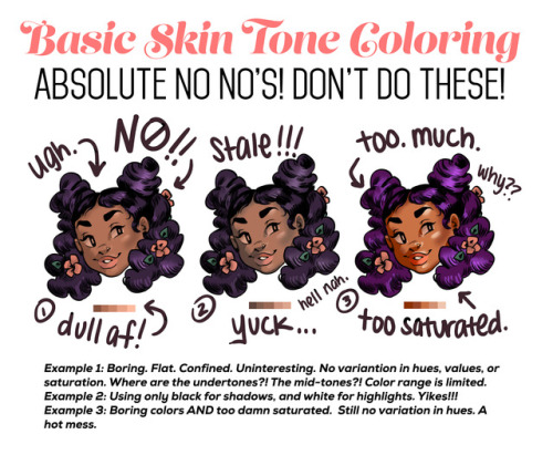 asieybarbie:Someone asked for a few tips regarding coloring skin tones so I threw this together re