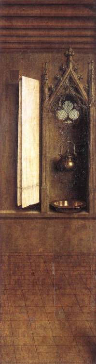 The Ghent Altarpiece, detail from the exterior of the right shutter, 1432, Jan van EyckMedium: oil,p