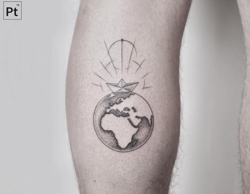 20 Vivid Earth Tattoo Designs and Ideas  TattooBloq  Earth tattoo Globe  tattoos Minimalist tattoo