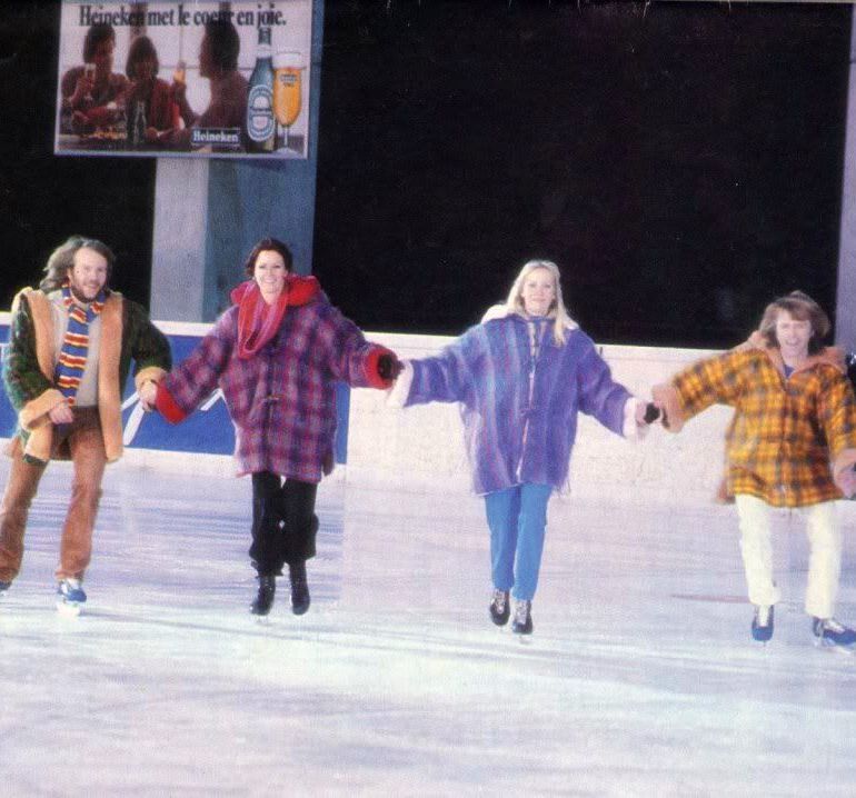 ABBA hits the ice in Switzerland during 1979.