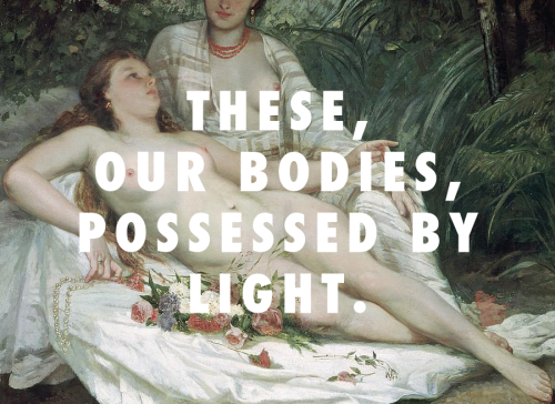 Gustave Courbet, Bathers or Two Nude Women (1858) / Richard Siken, Scheherazade (2005)
