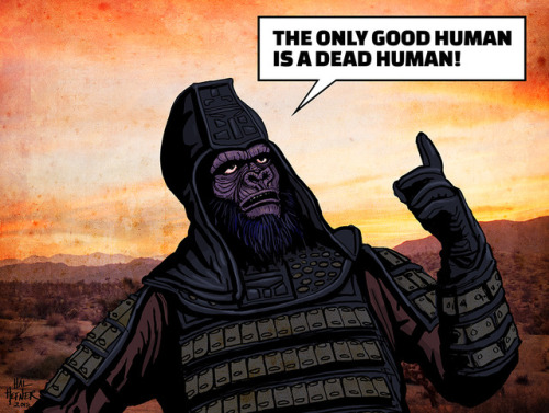 SIMILARITIES: A new series of art inspired by The OG Planet of the Apes and the right wing response 