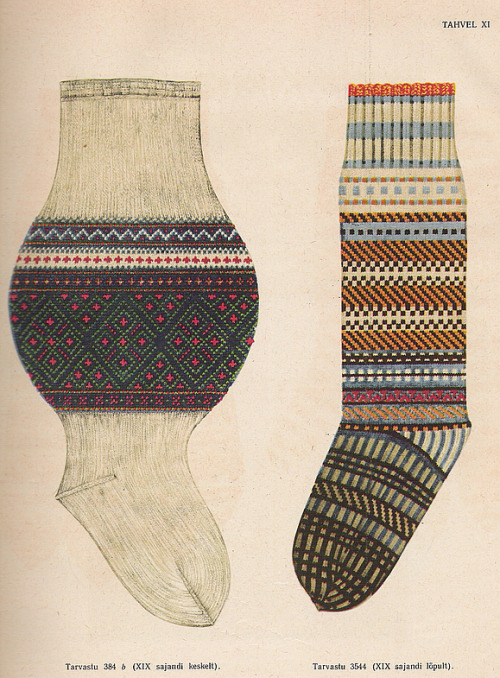 petitepointplace: Estonian sock patterns. Lot’s more here. 