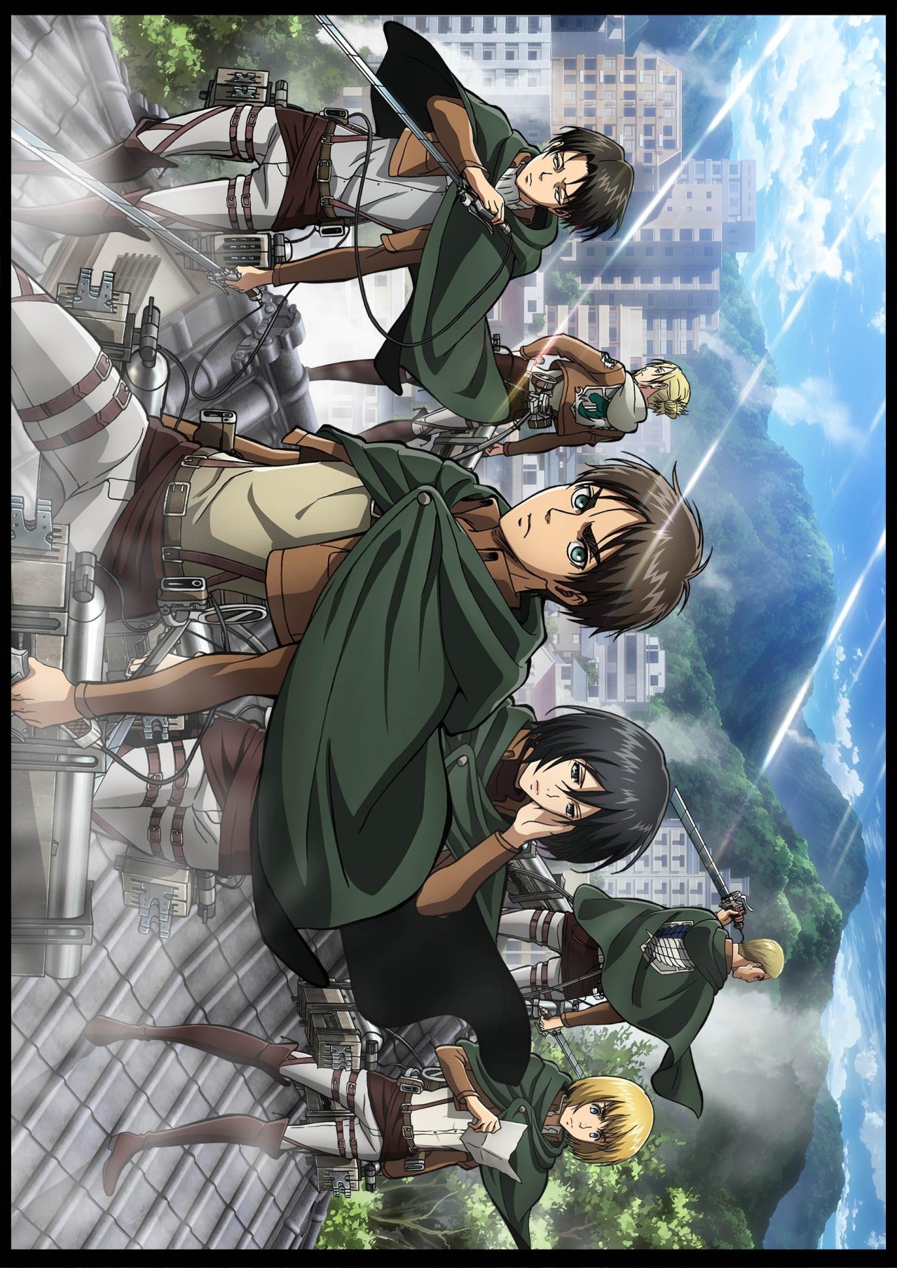 New official image featuring Eren, Mikasa, Armin, Levi, Annie, and Erwin will be