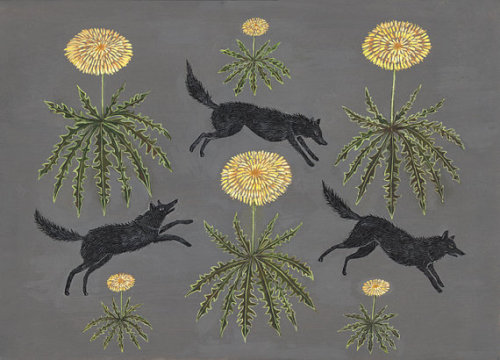 littlealienproducts:Dandelion Dogs Print by swanbones