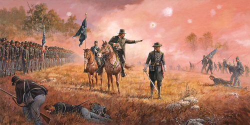 Minnesota Forever by Dale Gallon - Gettysburg, Sundown July 2, 1863 – Along the upper reaches of Plu