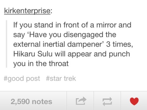 queenspocko:  Welcome to the Star Trek fandom: part 2 