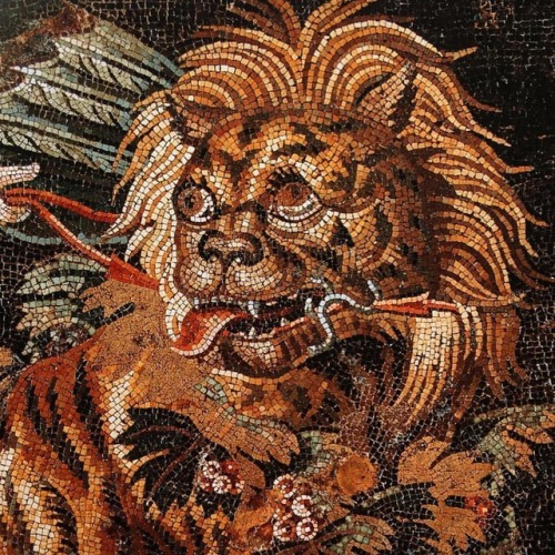 House of the Faun, Pompeii. Detail of the central image of the floor mosaic from the second century 