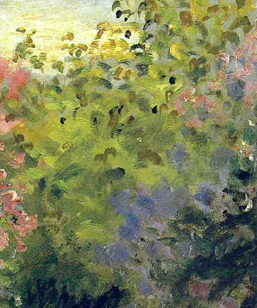 frail-eternity:Lilacs in the Sun (details) - Claude Monet, 1872