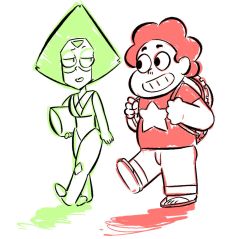 agustintorena:  Peridot and Steven going for a walk. I really love those two and the chemistry they have.   &gt; u&lt; &lt;3