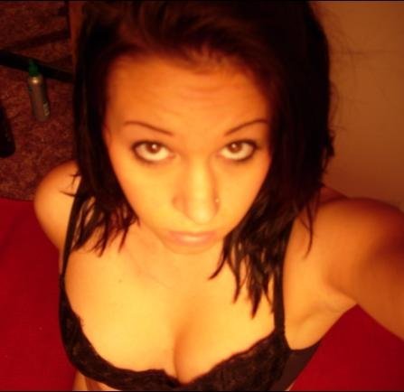 emo-amateurs:  Pierced Alternative girlfriend shows her lovely pierced nipples and strips to reveal her sexy teen physique in these hot pics from AEG