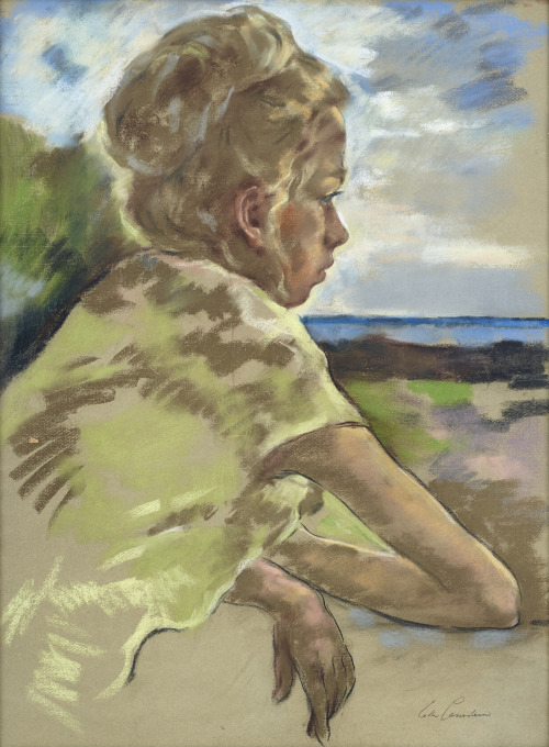huariqueje: Woman gazing out the window   -   Lotte Laserstein Swedish, 1898-1993   M