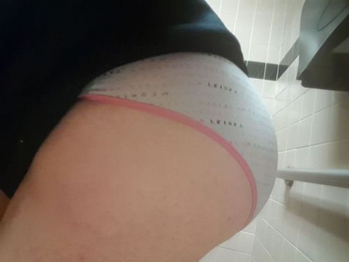 A pair of my V-day panties and the pair I am wearing today…