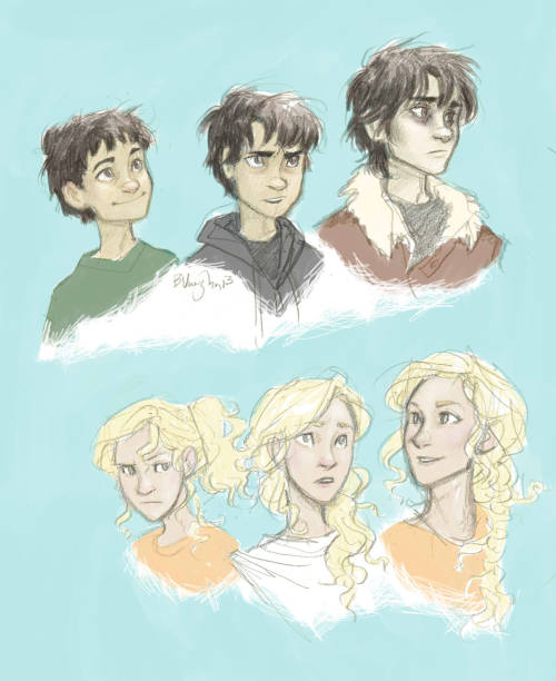 burdge:felt like fleshing out Annabeth and Nico in a quick (messy) growth study. side note: i’ve alw