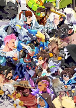 thechamba:    Happy 1st Overwatch.Here’s my #MvC layout homage featuring the 1st 24 characters  