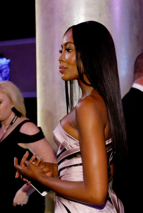 celebsofcolor:Naomi Campbell attends the 74th Annual Golden Globe Awards at The Beverly Hilton Hotel