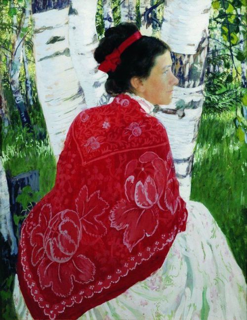 Portrait of the Artist’s Wife, Boris Mikhailovich Kustodiev