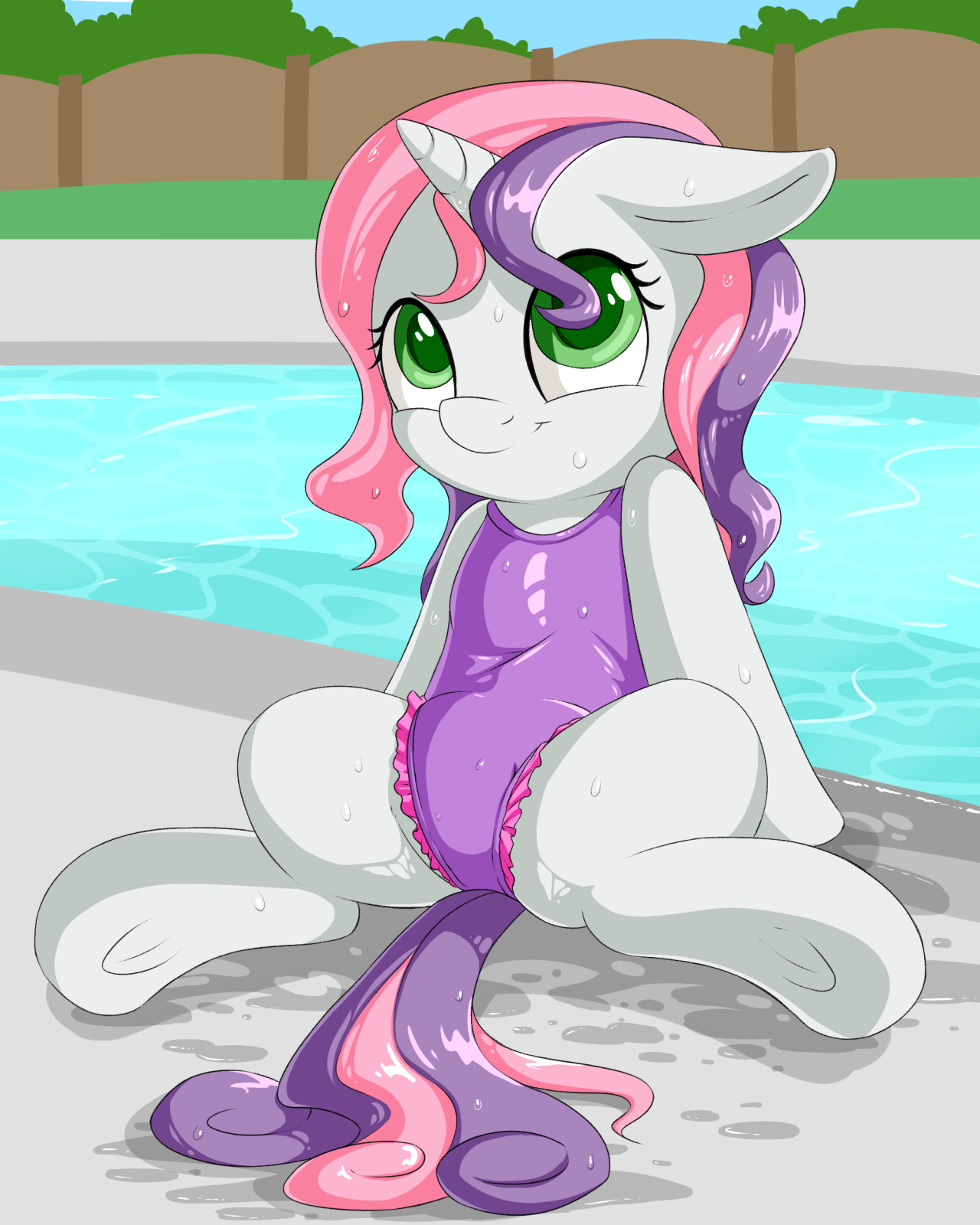 vixyhoovesmod:  fearingfun:  Poolside sweets!Suggestive Ver. on Derpibooru and Inkbunny!