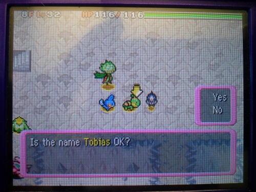 I did a thing in Pokemon Mystery Dungeon: Explorers of Darknessoops I haven’t found a good Mar