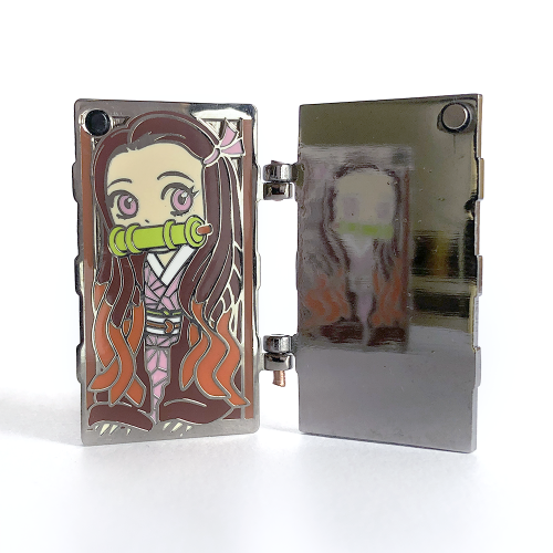 shattered-earth:Nezuko in a box hinge pins!!! That’s all :0 you can get them at my store: shattered.