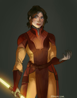 strategus:  The Sentinel. Gorgeous commission done by @cccrystalclear for @pontificia‘s portrayal of Bastila Shan. 