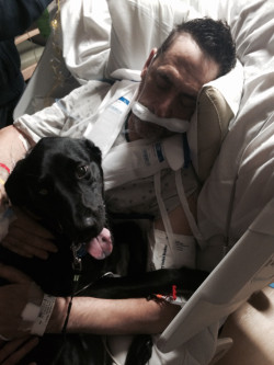 awwww-cute:  Today is my dad’s birthday, and all he wanted was to snuggle with our dog, who he hasn’t seen for a week because he’s been in the hospital