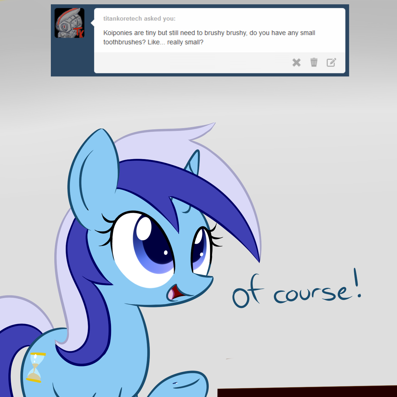questioncolgatepony:  This is the smallest one I have  x3!