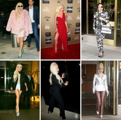 littlehookerofgaga:  Lady Gaga in 2015 - Favorite Outfits