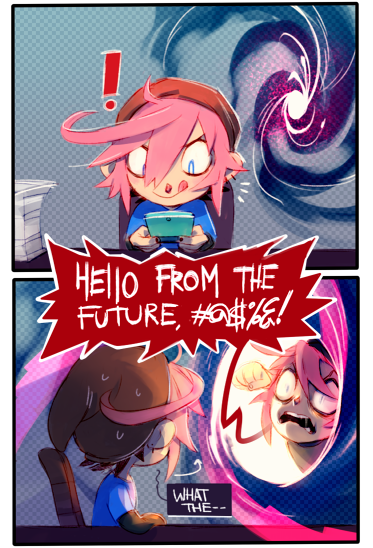 jessdrawzz:  yufei:  Yeah, sometimes I’m thinking about punching myself from the past for procrastinating…  This speaks to me on a spiritual level 